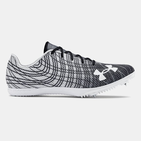 Under Armour Kick Distance 3 Mens Track Shoes Grey White 3022003-101 NEW Size 12 - Picture 2 of 6